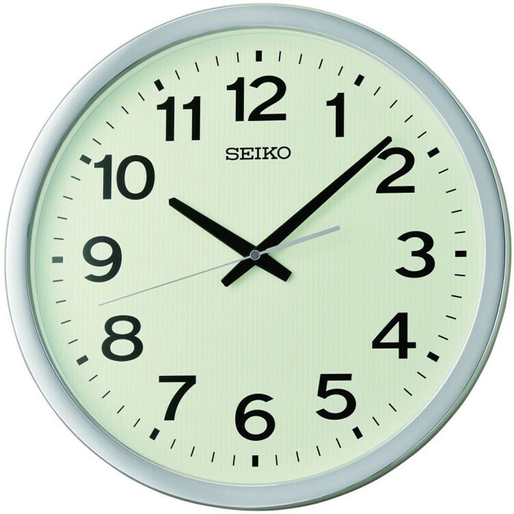 Seiko Wanduhr QXA799S Modern Silber Weiß LumiBrite
