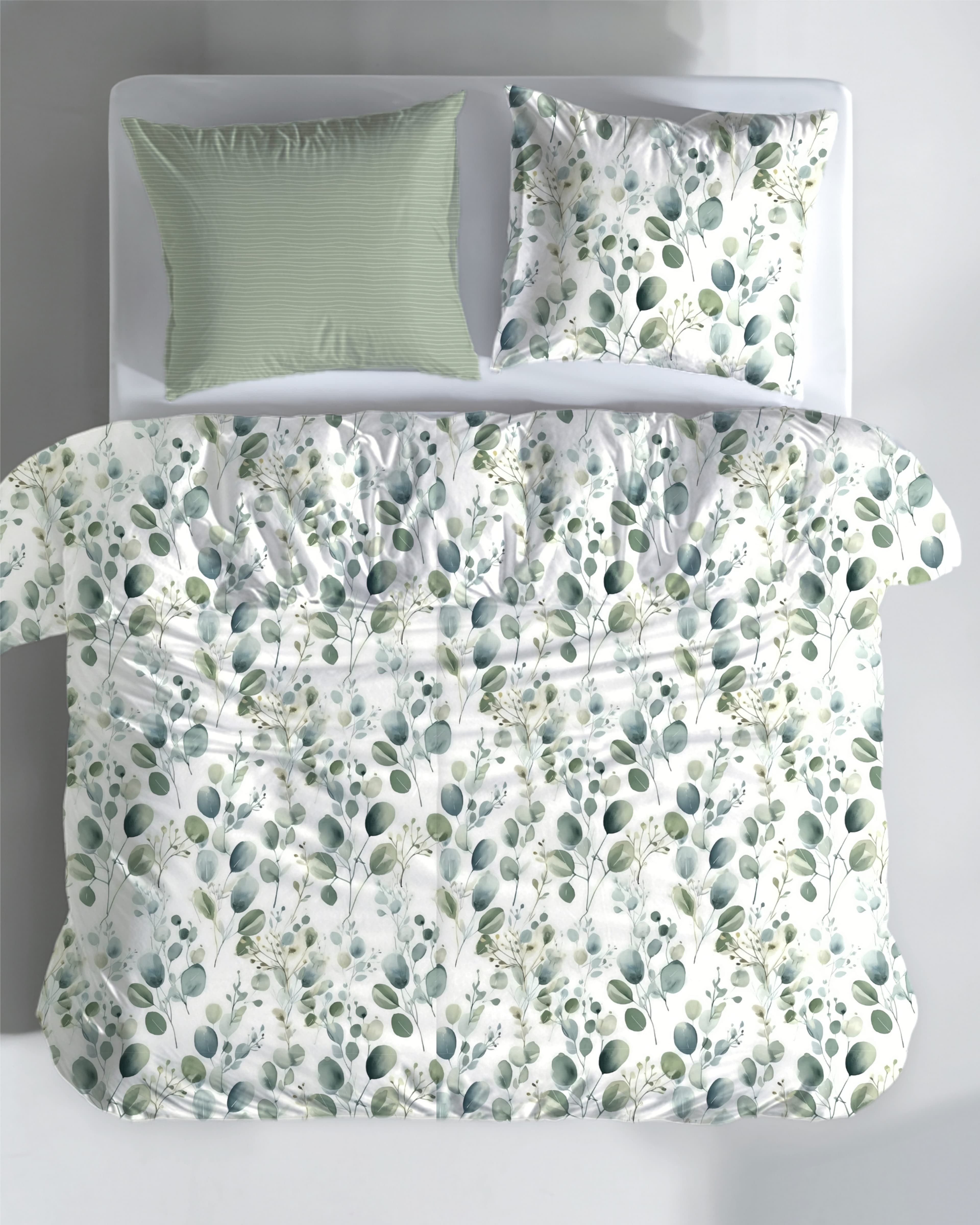 MTOnlinehandel Wendebettwäsche Eukalyptus Dusty Green Microfaser 2-teilig - Bild 2