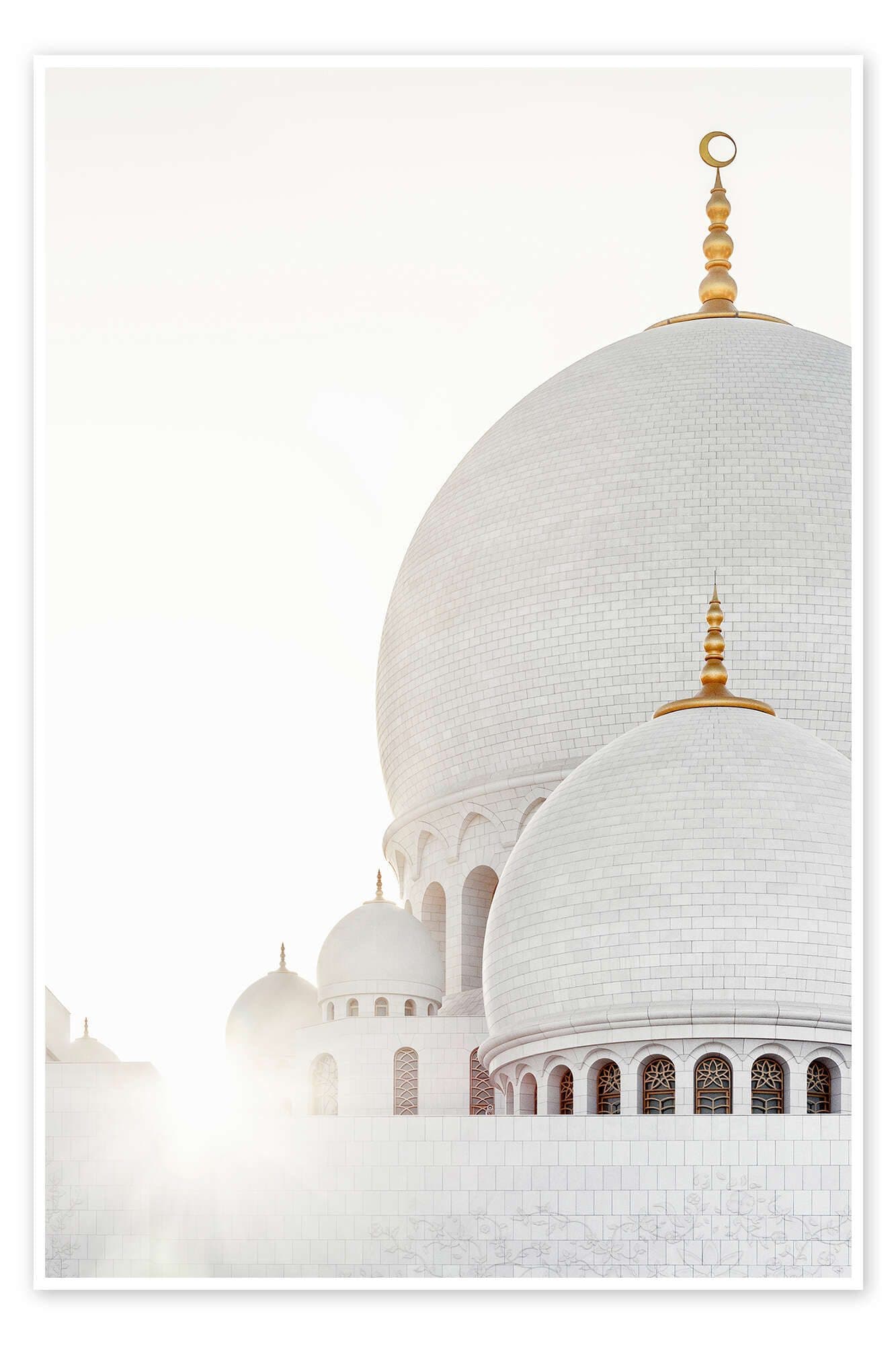 Posterlounge Wandbild Weiße Moschee - Sonnenschein Weiß - Bild 2