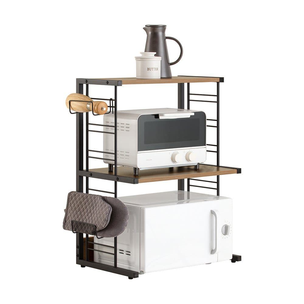 SoBuy Küchenregal KCR08 3 Ablagen Metall Braun-Schwarz - Bild 2