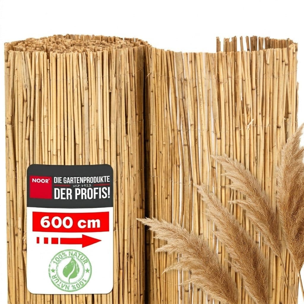 NOOR Schilfrohrmatte NIZZA Sichtschutz Drahtbindung Natur - Bild 2