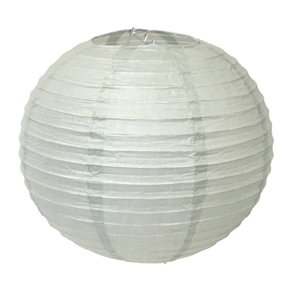 Creativery Lampion Set 10-tlg. Silber/Grau Seidenpapier - Bild 2