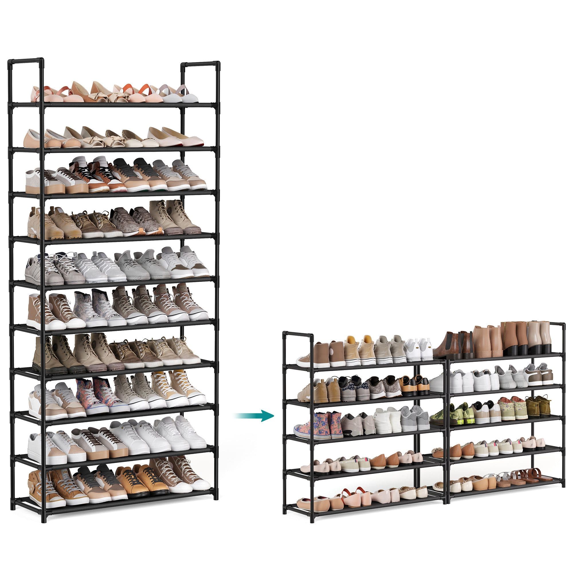 SONGMICS Schuhregal Schuhschrank 20 Paar Metallgestell - Bild 2