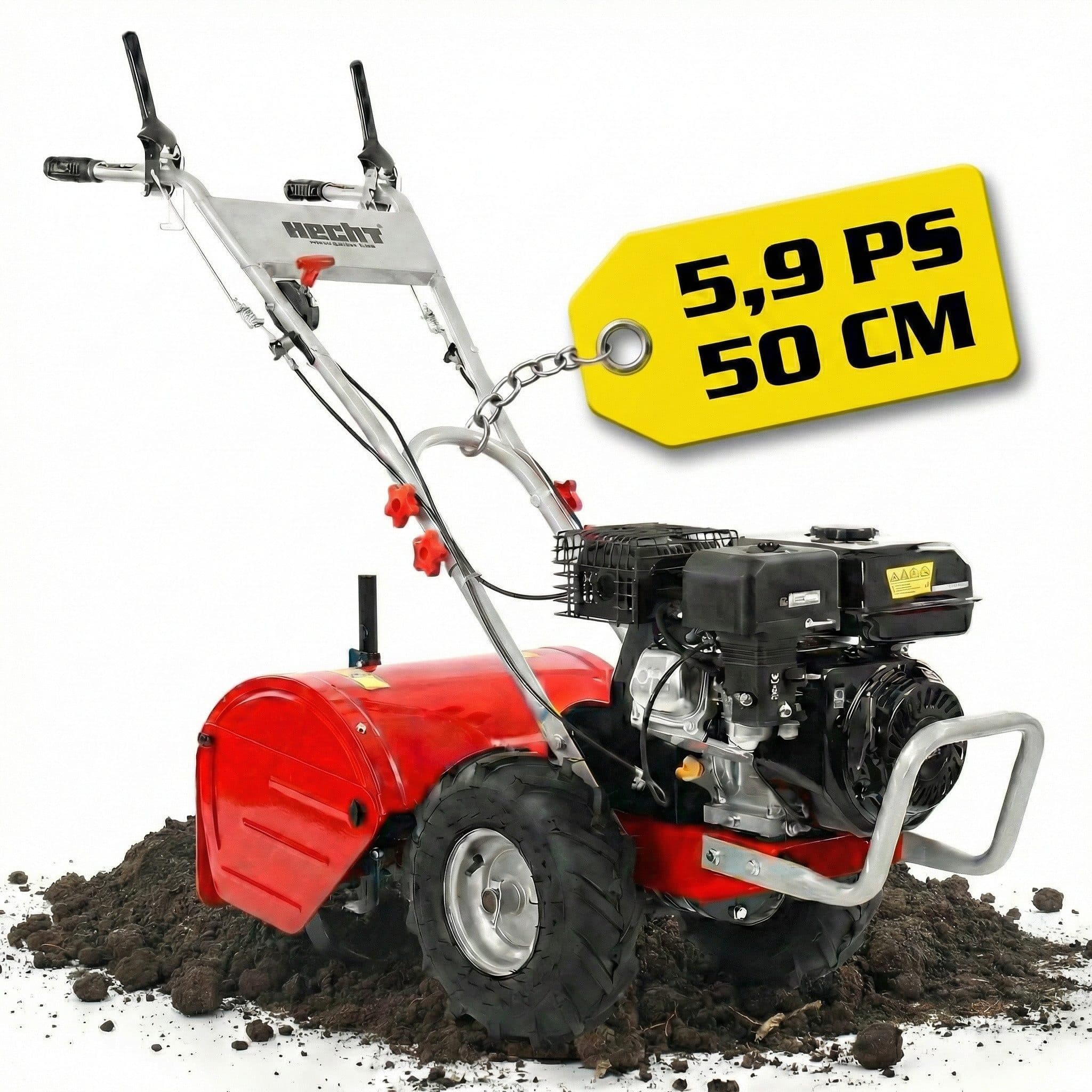 Hecht Benzinmotorhacke 750 Gartenfräse 50 cm Arbeitsbreite Stahlgehäuse - Bild 2