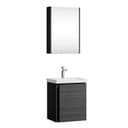 Planetmöbel Waschtisch-Set mit Spiegelschrank 50cm Schwarz Bild 2
