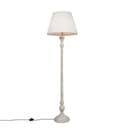 Qazqa Stehlampe Classico LED Creme Retro Holz Bild 2