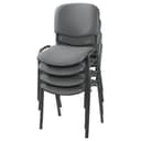 Nowy Styl Besucherstuhl 4er Set ISO BLACK Stapelbar Grau Gemustert Bild 2