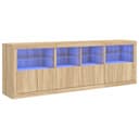 vidaXL Sideboard mit LED-Beleuchtung und USB-Anschluss Sonoma-Eiche Bild 2