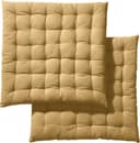 REDBEST Stuhlkissen 2er-Pack Uni Beige Gesteppt Bild 2