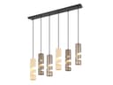 TRIO Leuchten LED Pendelleuchte 6-flammig Beige/Braun Dimmbar Bild 2
