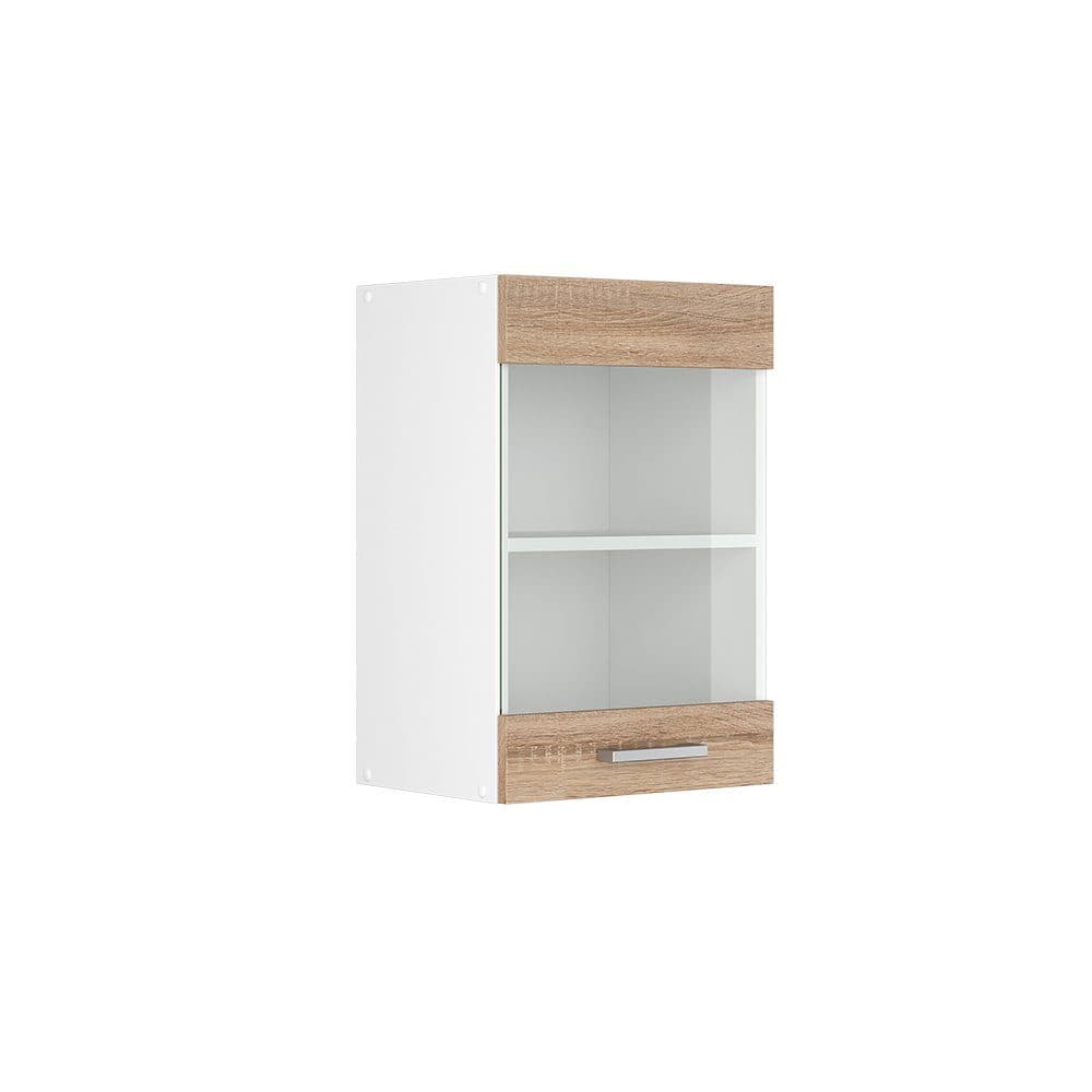 Vicco Glashängeschrank R-Line Weiß/Sonoma Glasfront - Bild 2