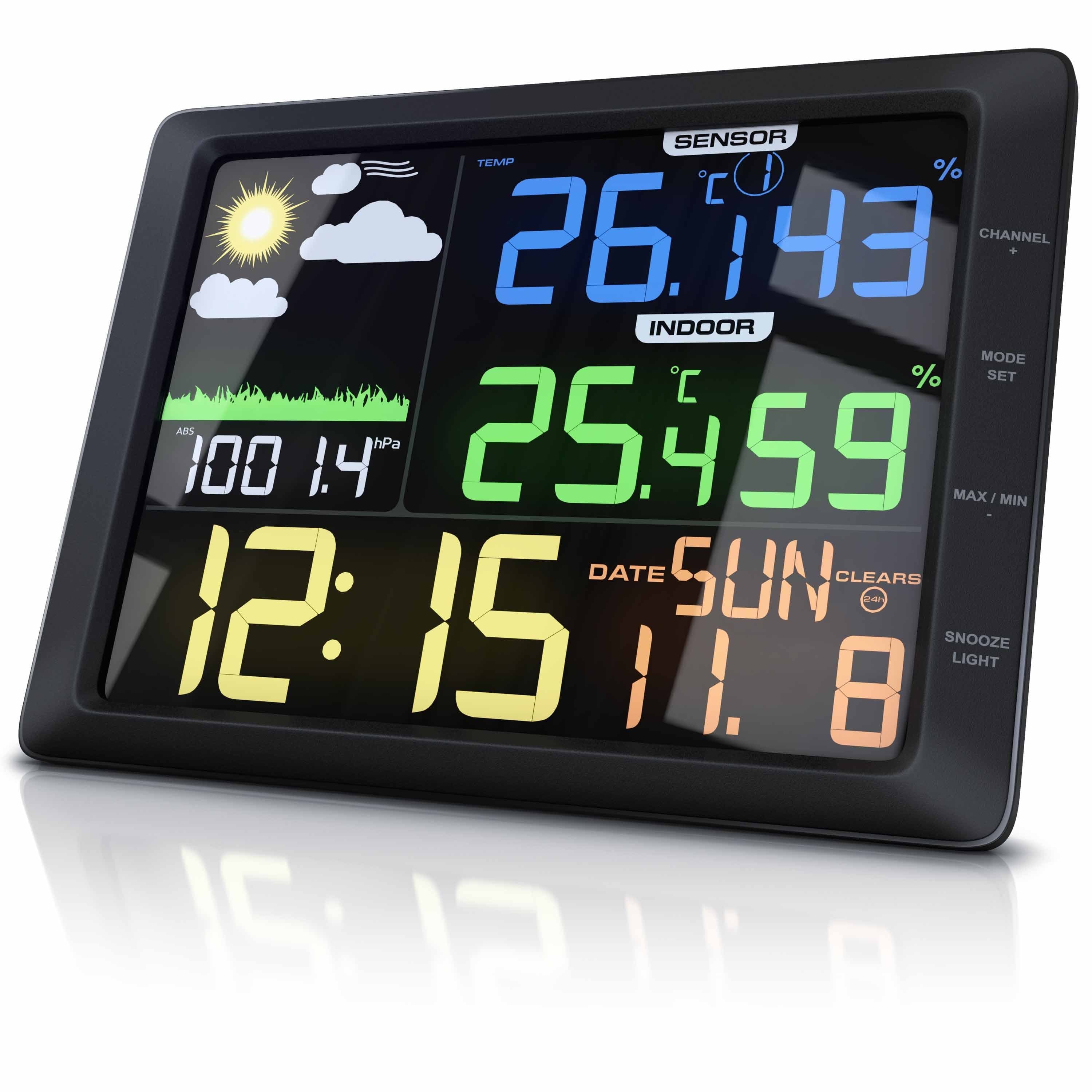 BEARWARE Wetterstation mit Außensensor LCD Farbdisplay Wettervorhersage - Bild 2
