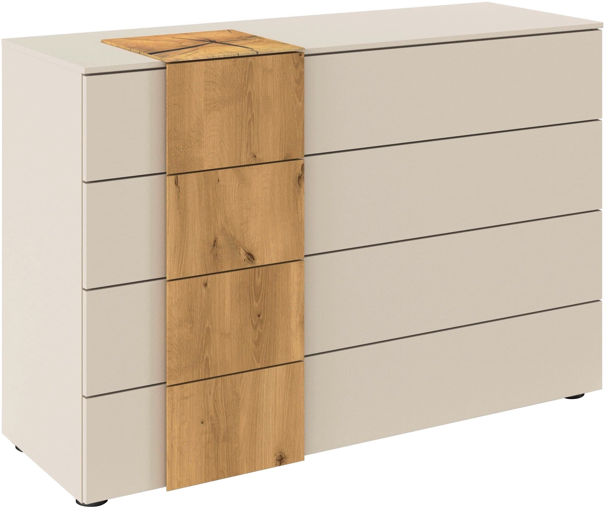 Schubkastenkommode RAUCH Sideboard Kommode Schubladenkommode KONA Beige (Champagner) Asteiche Massiv - Bild 2
