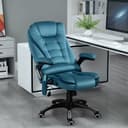Vinsetto Bürostuhl mit Massage- und Wärmefunktion, Blau Bild 2