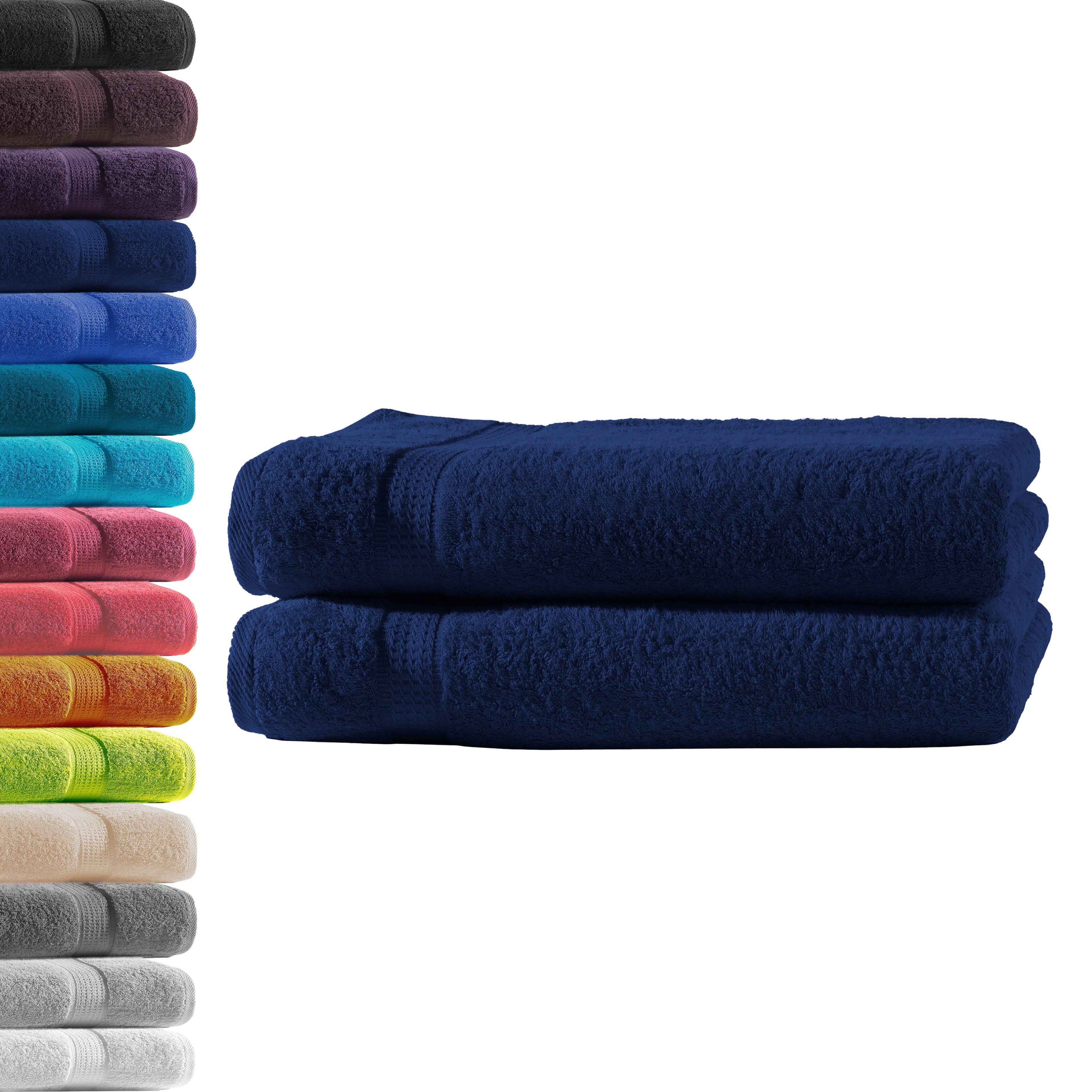 Hometex Premium Textiles Handtuch Navy 100% Baumwolle Frottee - Bild 2