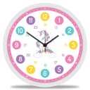 GRAVURZEILE Wanduhr Einhorn Motiv Geräuscharm Bild 2