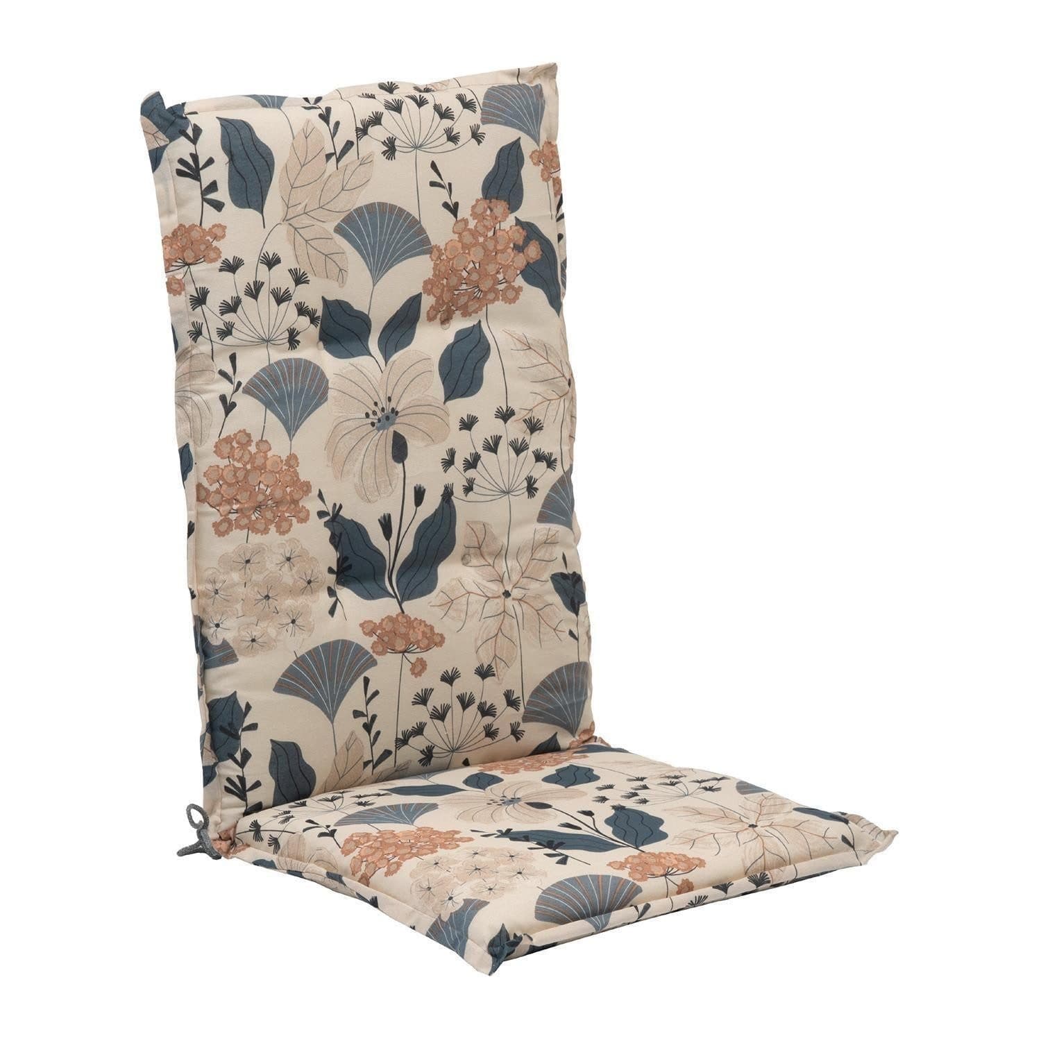 GO-DE Hochlehnerauflage XIMULI Creme Blau Gartenstuhlauflage - Bild 2