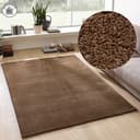 OTTO HOME Wollteppich Gabbo Natur Braun Uni Handgetuftet Bild 2