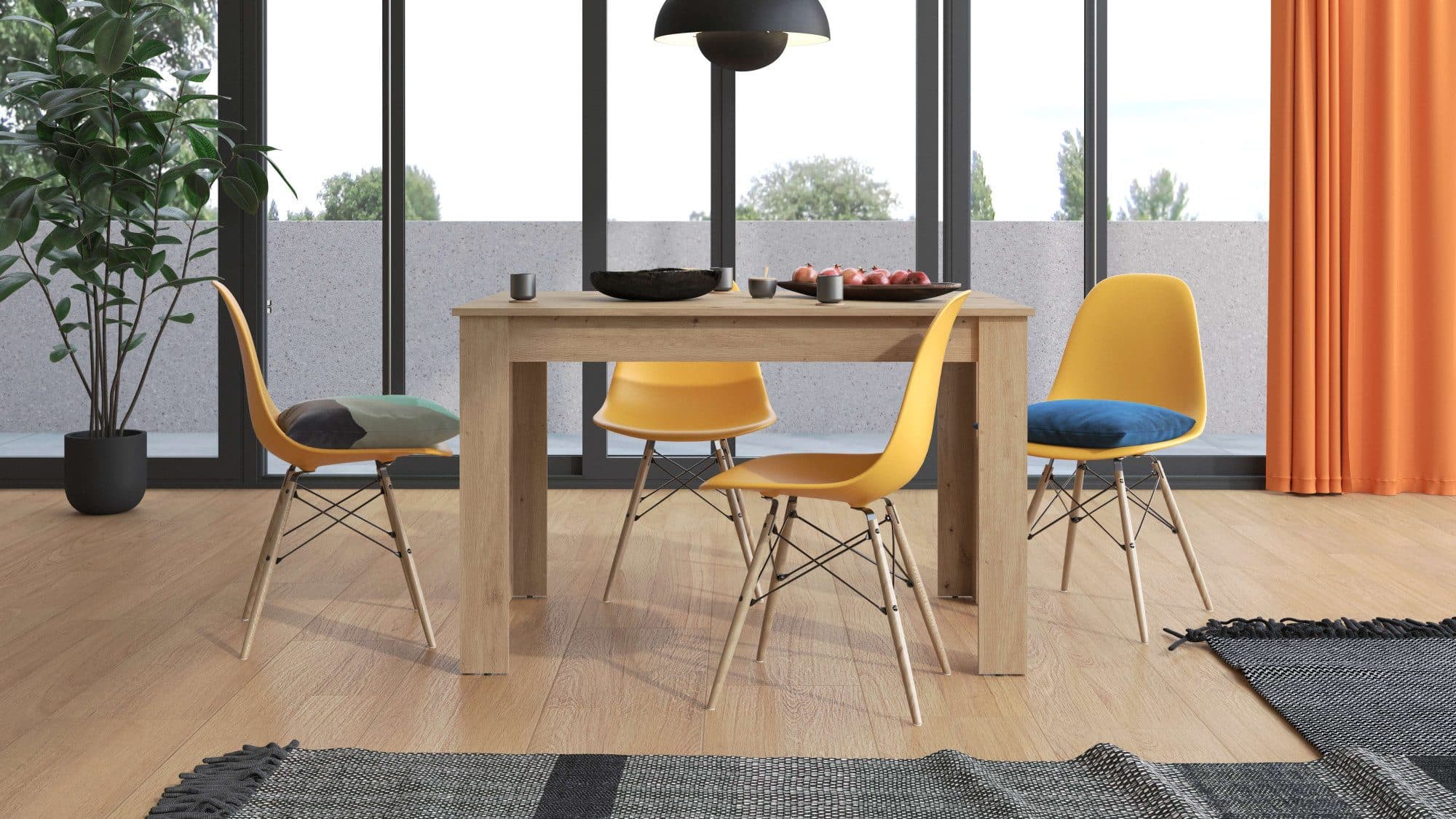 HOME AFFAIRE Esstisch Hamar 120x80 cm ausziehbar Eiche Holzoptik - Bild 2