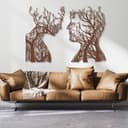 EYOKA 3D Wandbild aus Holz Braun Modern Wanddeko Bild 2