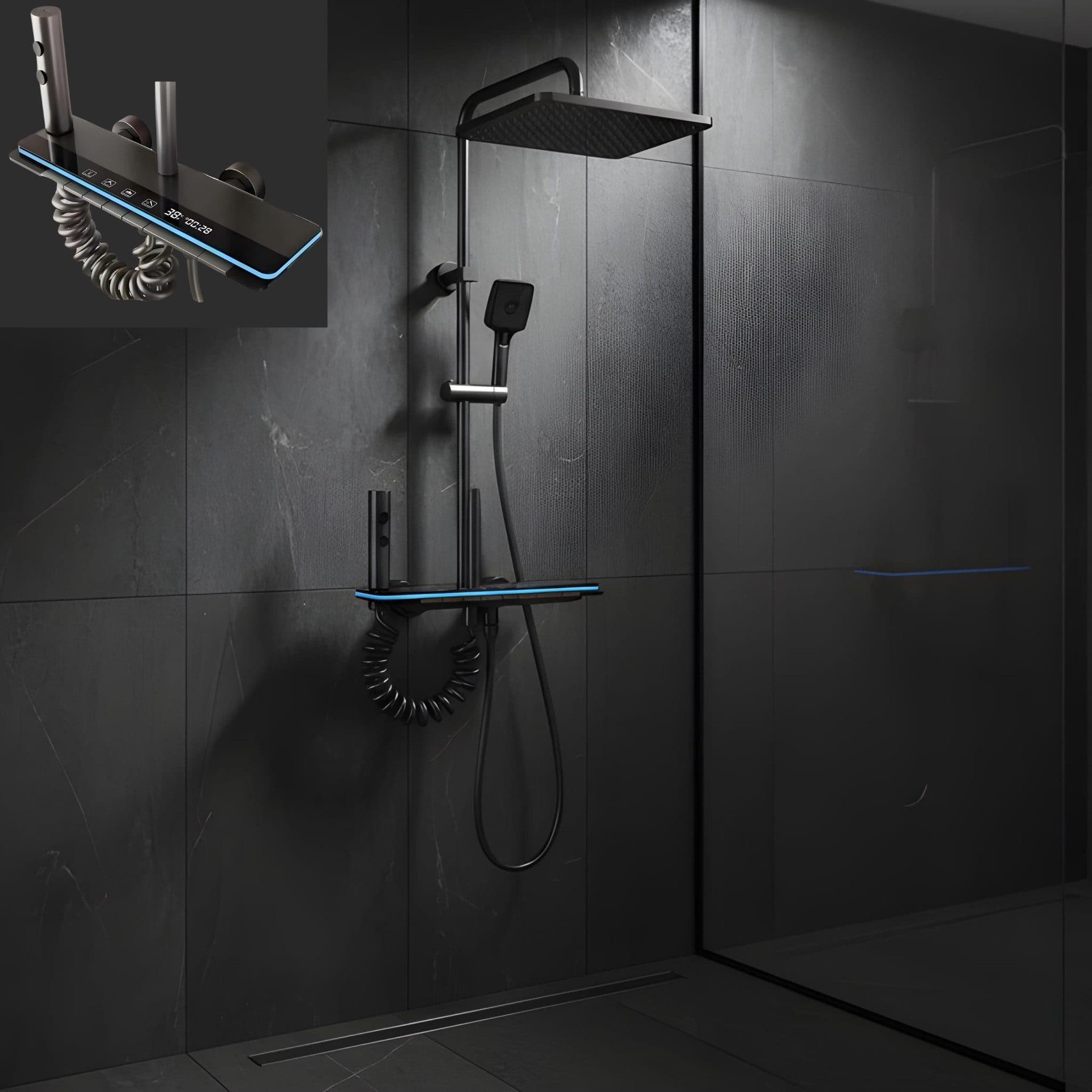 LuxaSteel Duscharmatur Duschsystem mit LED-Beleuchtung & Display - Bild 2