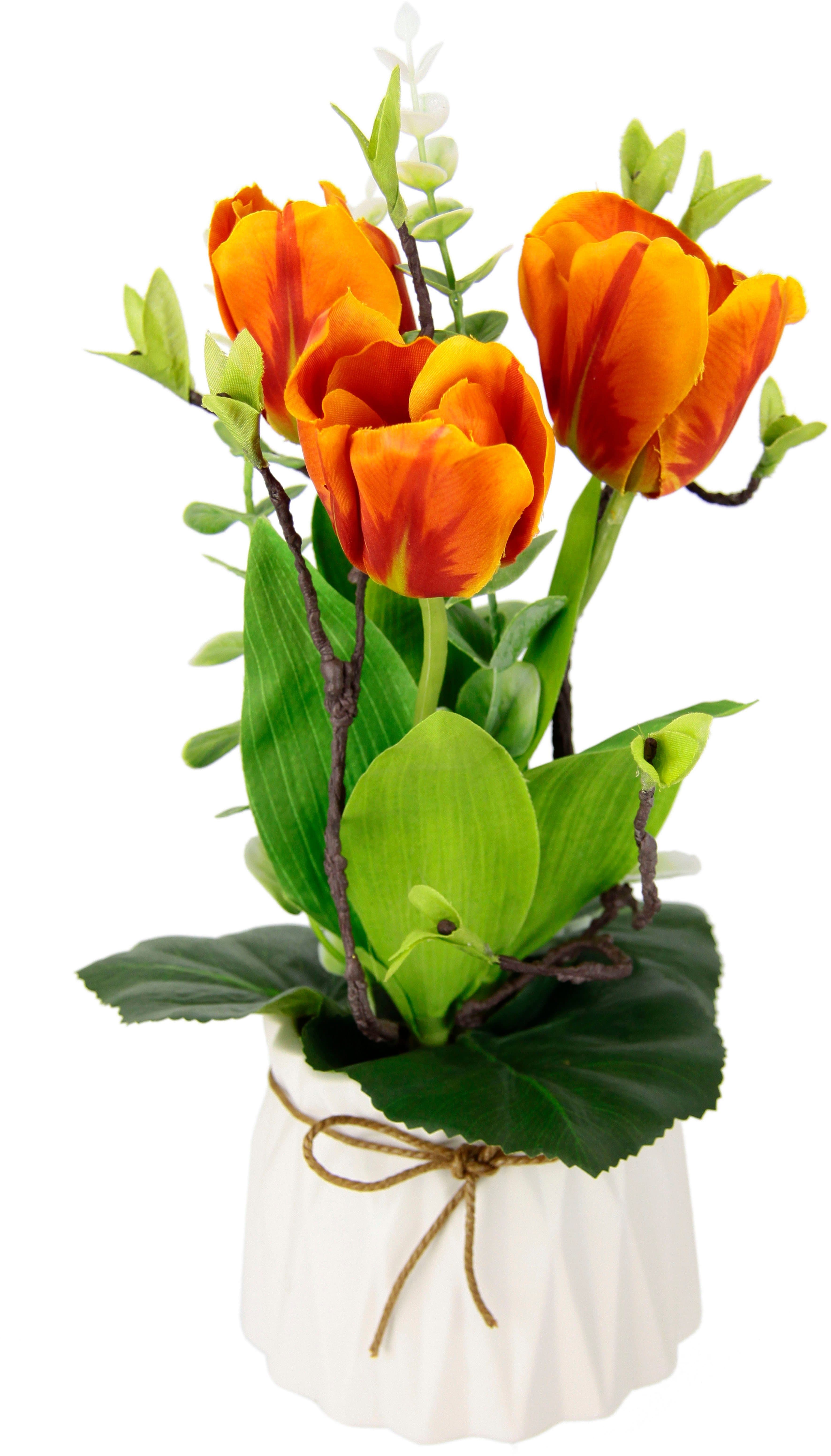 Kunstblume Tulpen I.GE.A. 32 cm Keramiktopf