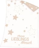 Babydecke Kleiner Lieblingsmensch Baby Best Strick Baumwolle Beige Bild 2