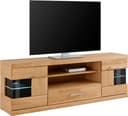 OTTO HOME Lowboard Ribe Eiche teilmassiv mit Glas Bild 2