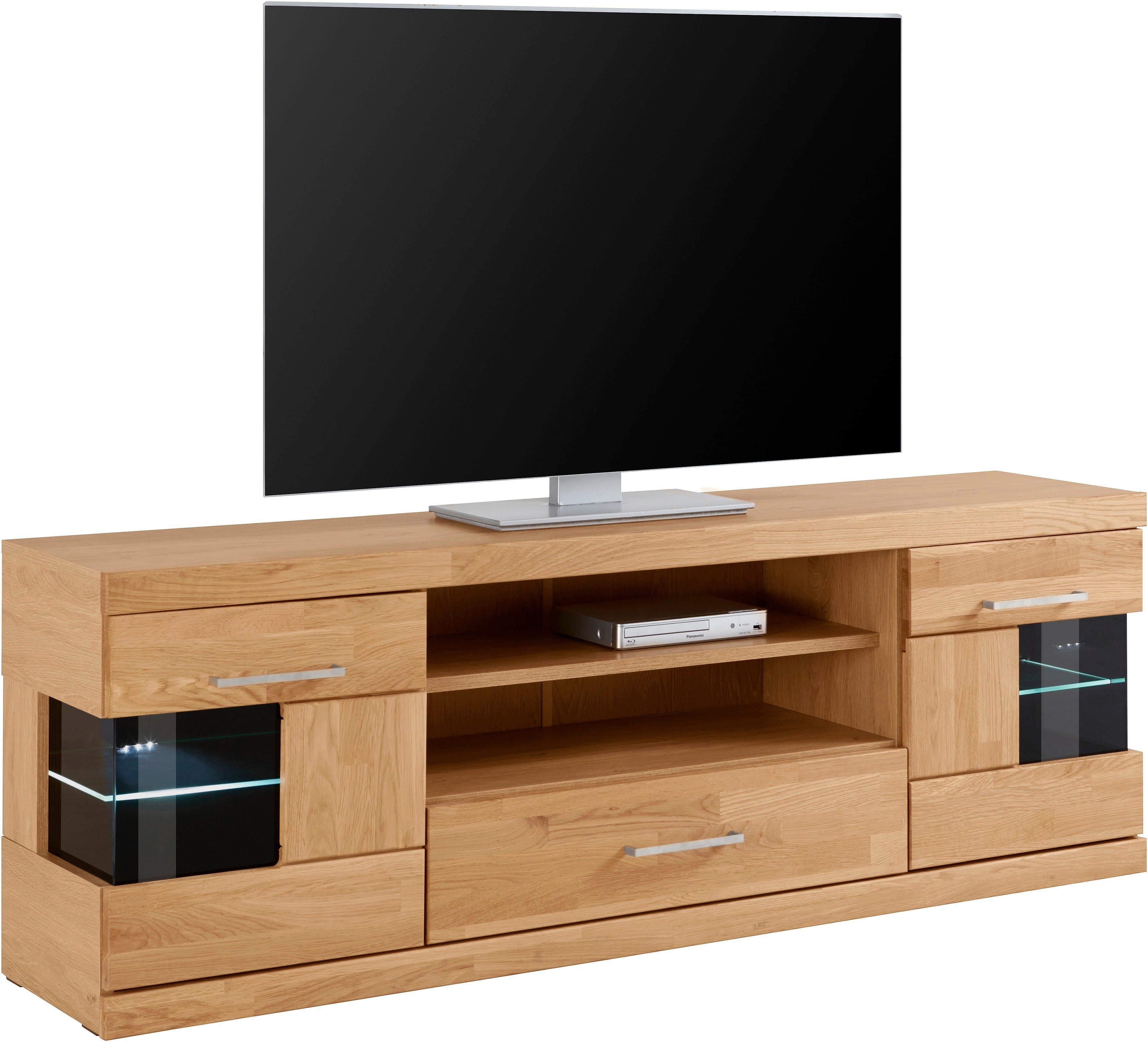 OTTO HOME Lowboard Ribe Eiche teilmassiv mit Glas - Bild 2