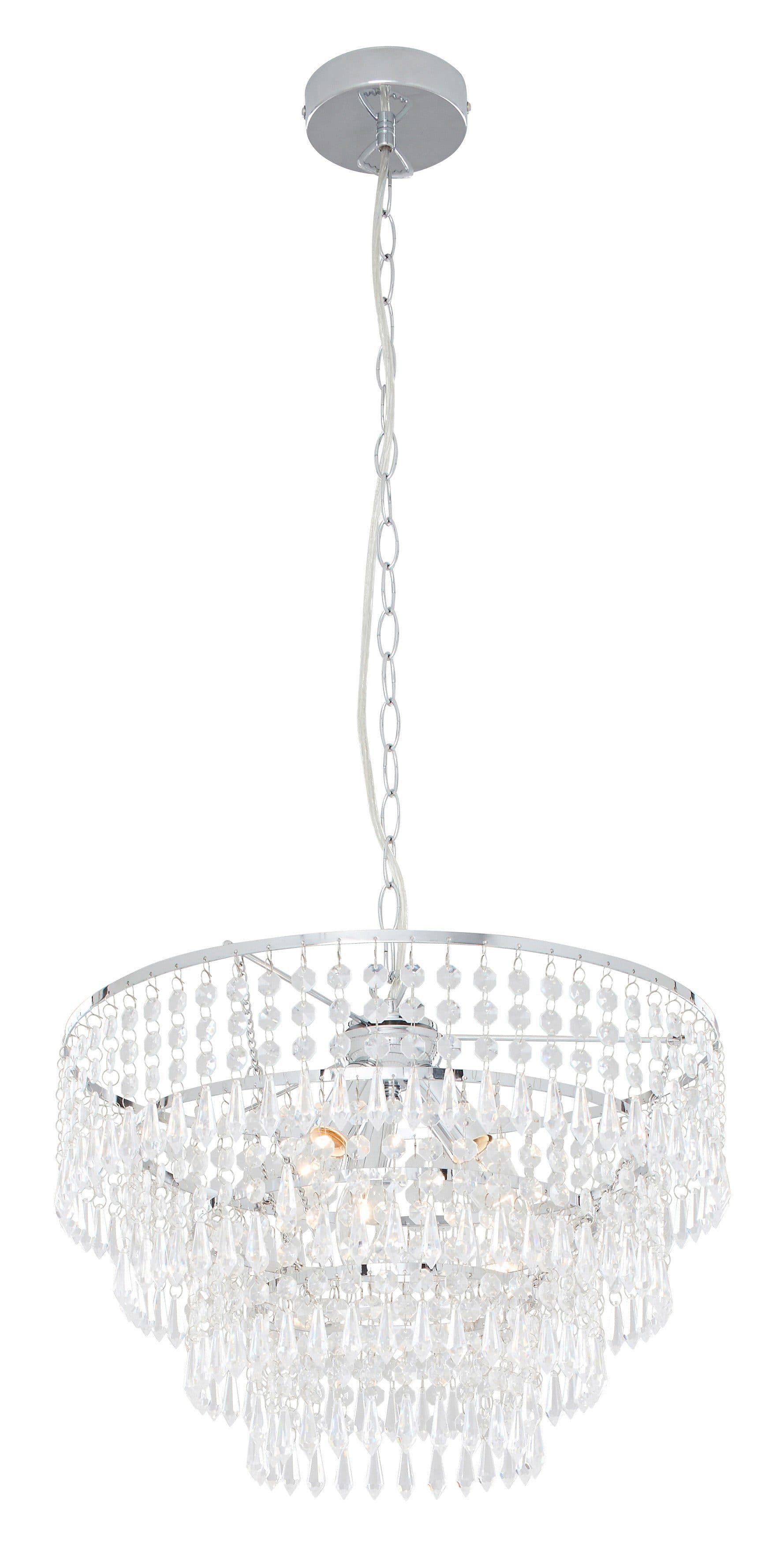Reality Leuchten Pendelleuchte Orient 43 cm Silber Metall - Bild 2