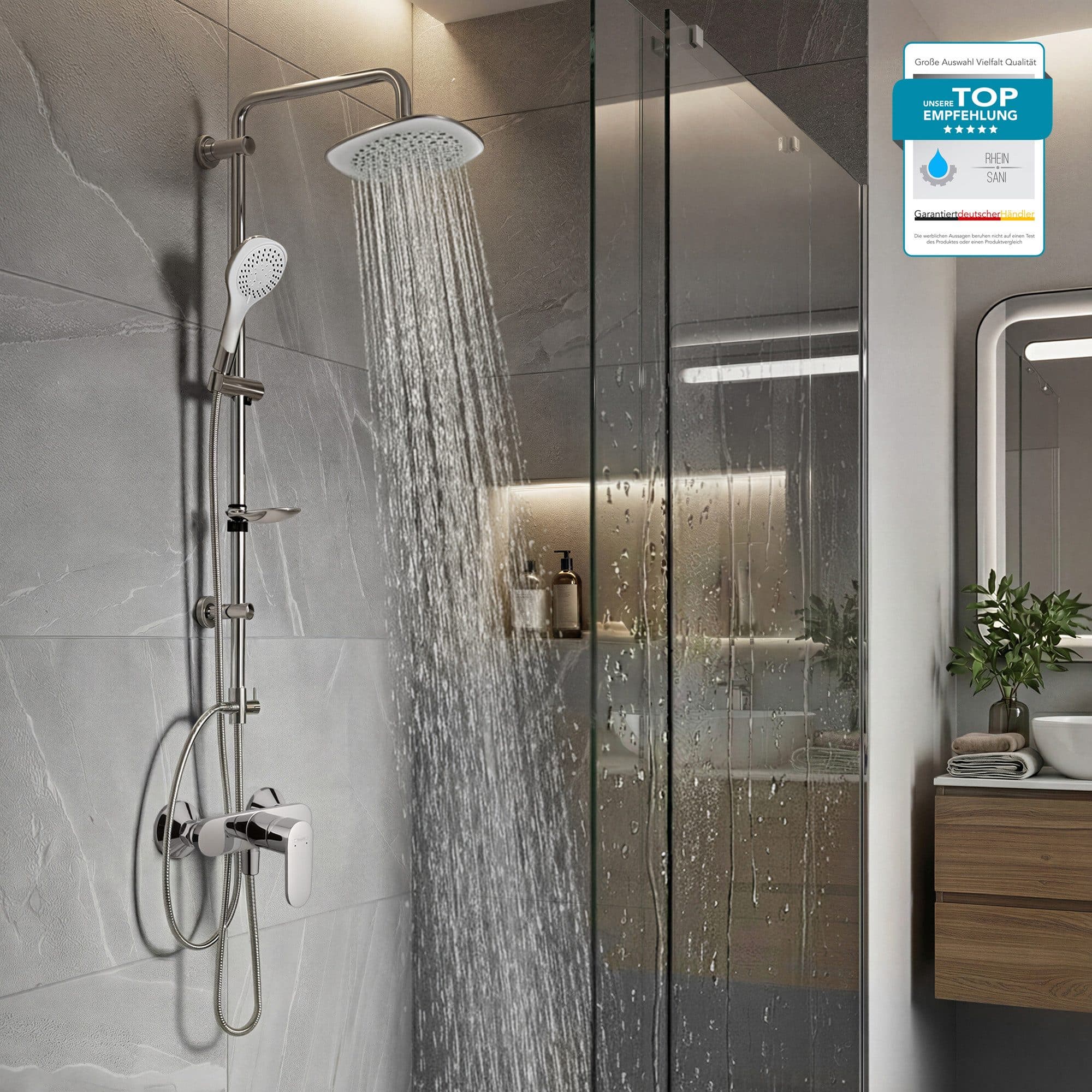 Hansgrohe Duscharmatur Set Vernis Blend Einhebelmischer Chrom/Schwarz - Bild 2