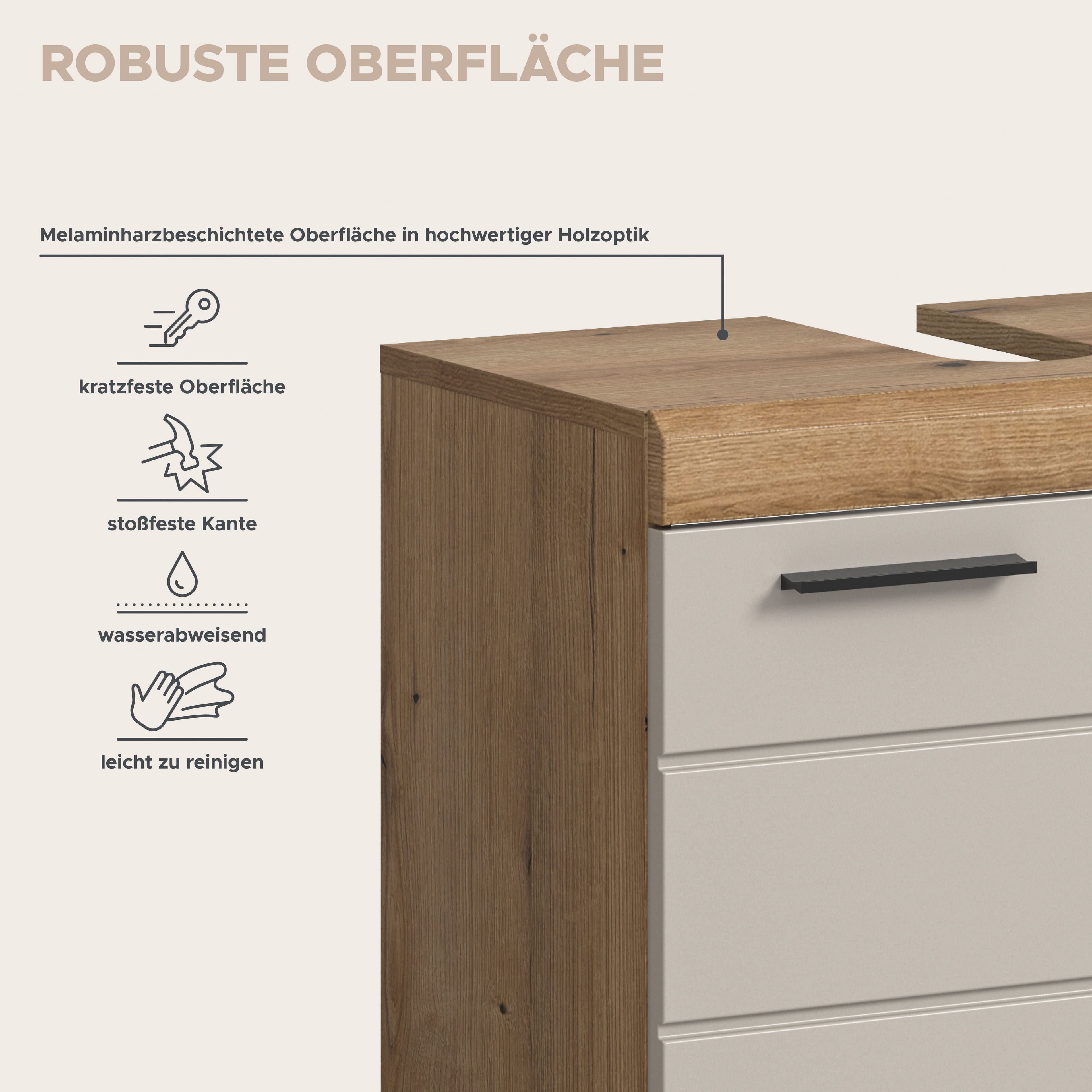 welltime Waschbeckenunterschrank SIENA Eiche-Nachbildung 60cm - Bild 2