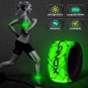 ELANOX LED Blinklicht Armband Grün Reflektorband Sport Outdoor Sicherheitslicht Bild 2