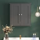 radelldar Hängeschrank Badezimmerschrank Badschrank 2 Türen Feuchtigkeitsbeständig Bild 2