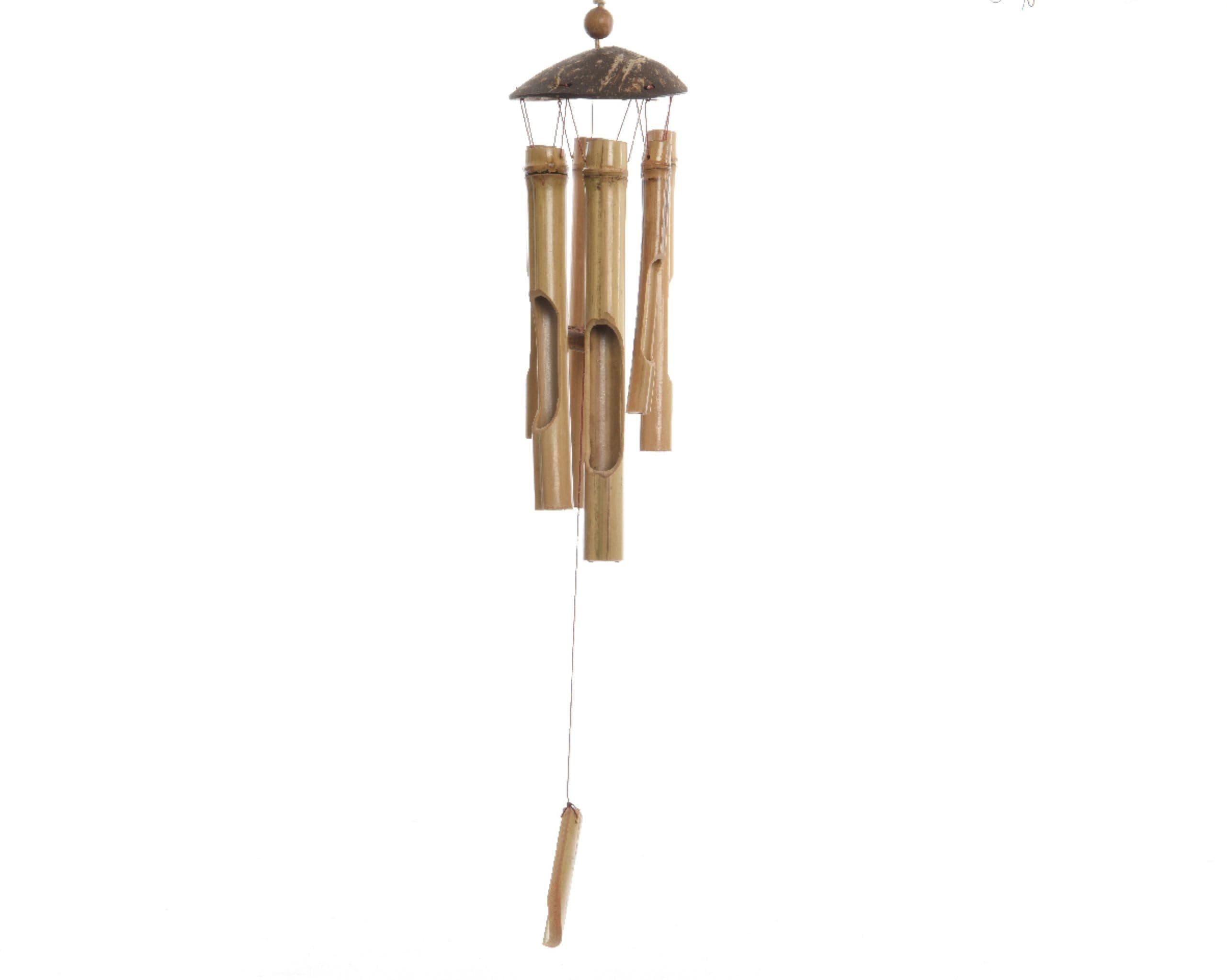 Decoris season decorations Windspiel Bambus Kokos Natur Braun