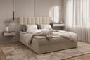 MOEBLO Boxspringbett Bett 01 Beige Samt mit Bettkasten Bild 2
