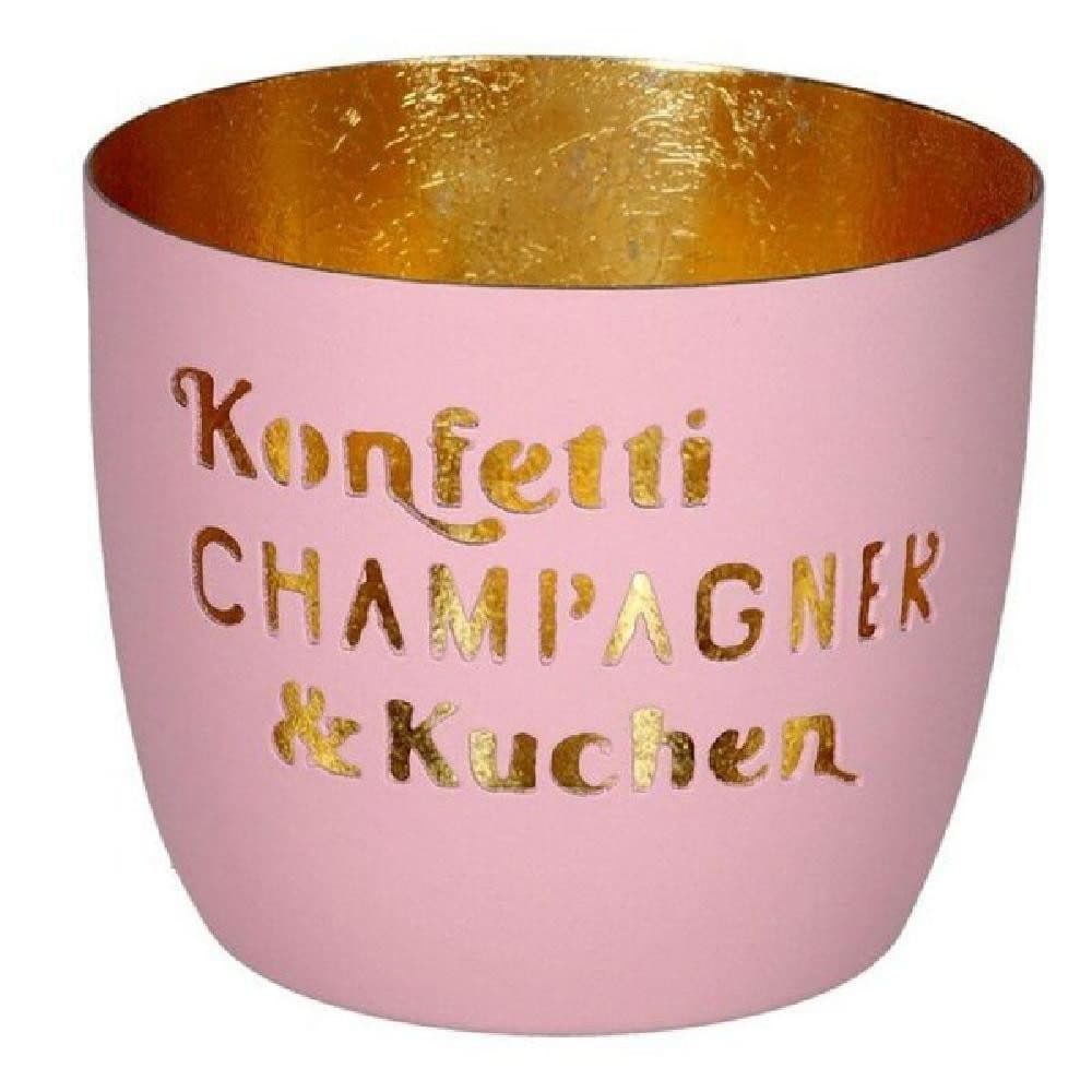 Giftcompany Windlicht Madras Konfetti, Champagner und Kuchen