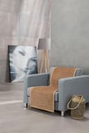 Ibena Sesselschoner Fano Braun/Camel Modernes Streifenmuster Bild 2