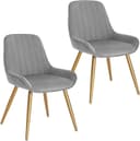 EUGAD Esszimmerstuhl 2er Set Retro Samt Metallbeine Bild 2