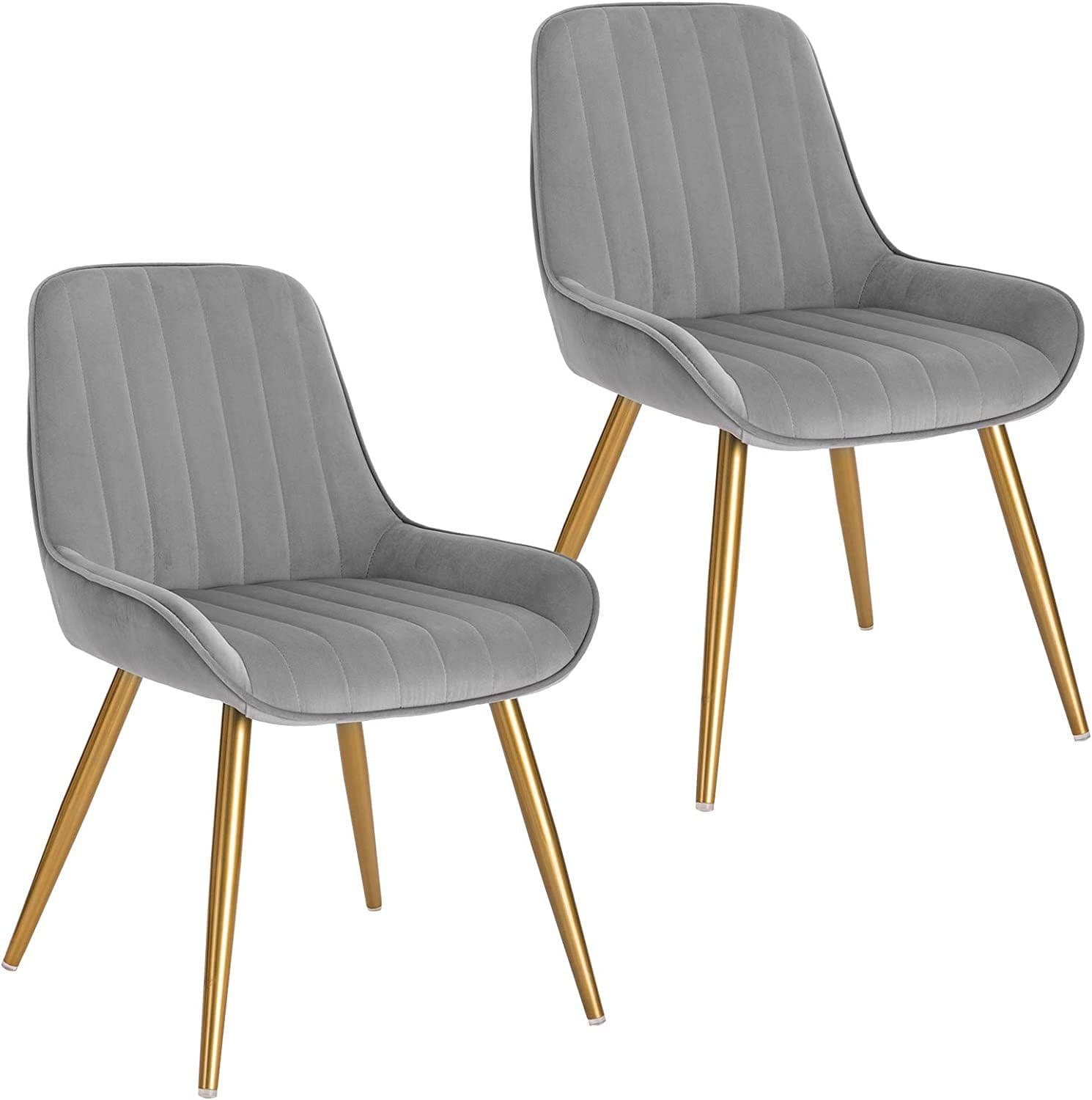EUGAD Esszimmerstuhl 2er Set Retro Samt Metallbeine - Bild 2