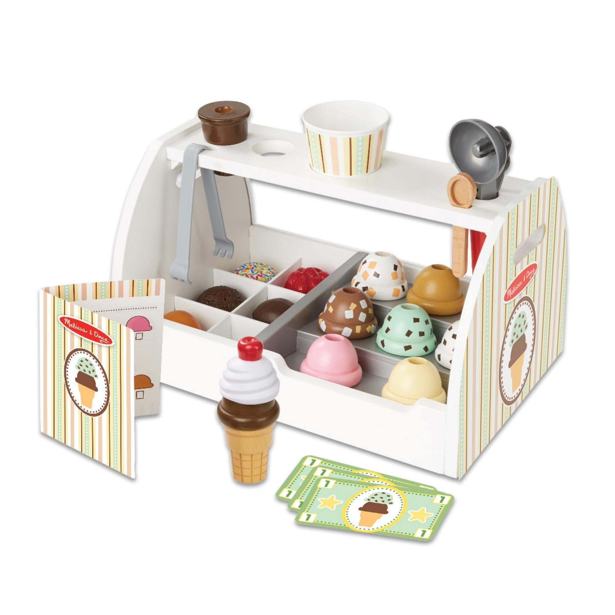 Melissa & Doug Eistheke aus Holz Rollenspiel Holzspielzeug für Kinder, (28-tlg) - Bild 2