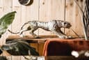MichaelNoll Dekofigur Leopard Silber Aluminium Skulptur Bild 2