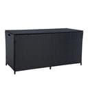 ESTEXO Auflagenbox Schwarz Polyrattan Gartenbox Aufbewahrungstruhe Bild 2