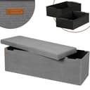 Casaria Sitzbank Cord Anthrazit Faltbar inkl. 2 Boxen 114cm 300kg Belastbarkeit Flur Bild 2