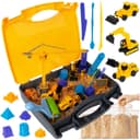 ISO TRADE Mobiler Sandkasten Kreativ-Sandbaukasten mit Kran und Fahrzeugen Bild 2