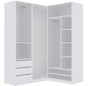 Marmex Möbel Garderobenschrank TRES SET P/B Weiß 3-teilig Bild 2