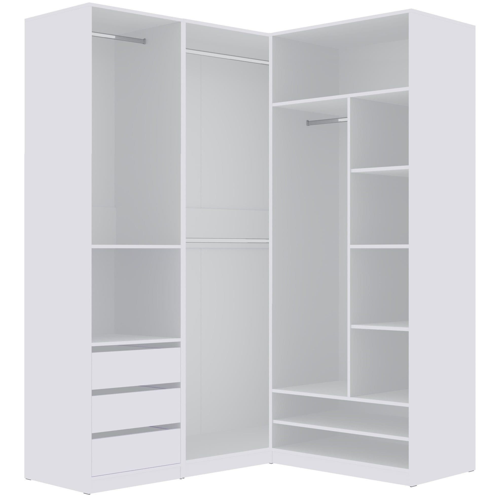 Marmex Möbel Garderobenschrank TRES SET P/B Weiß 3-teilig - Bild 2