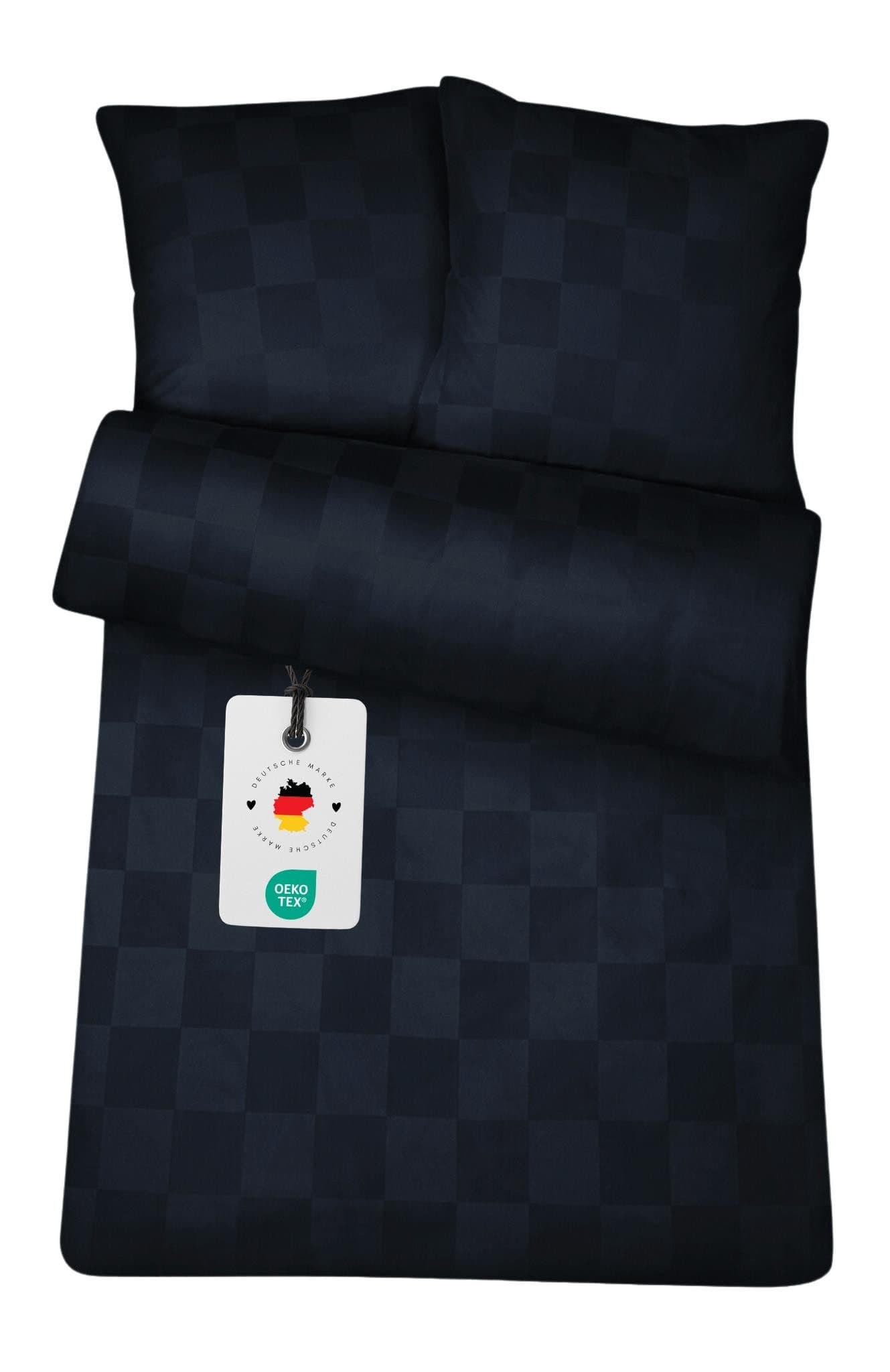 Carpe Sonno Bettwäsche Damast Blau 135x200 Baumwolle - Bild 2