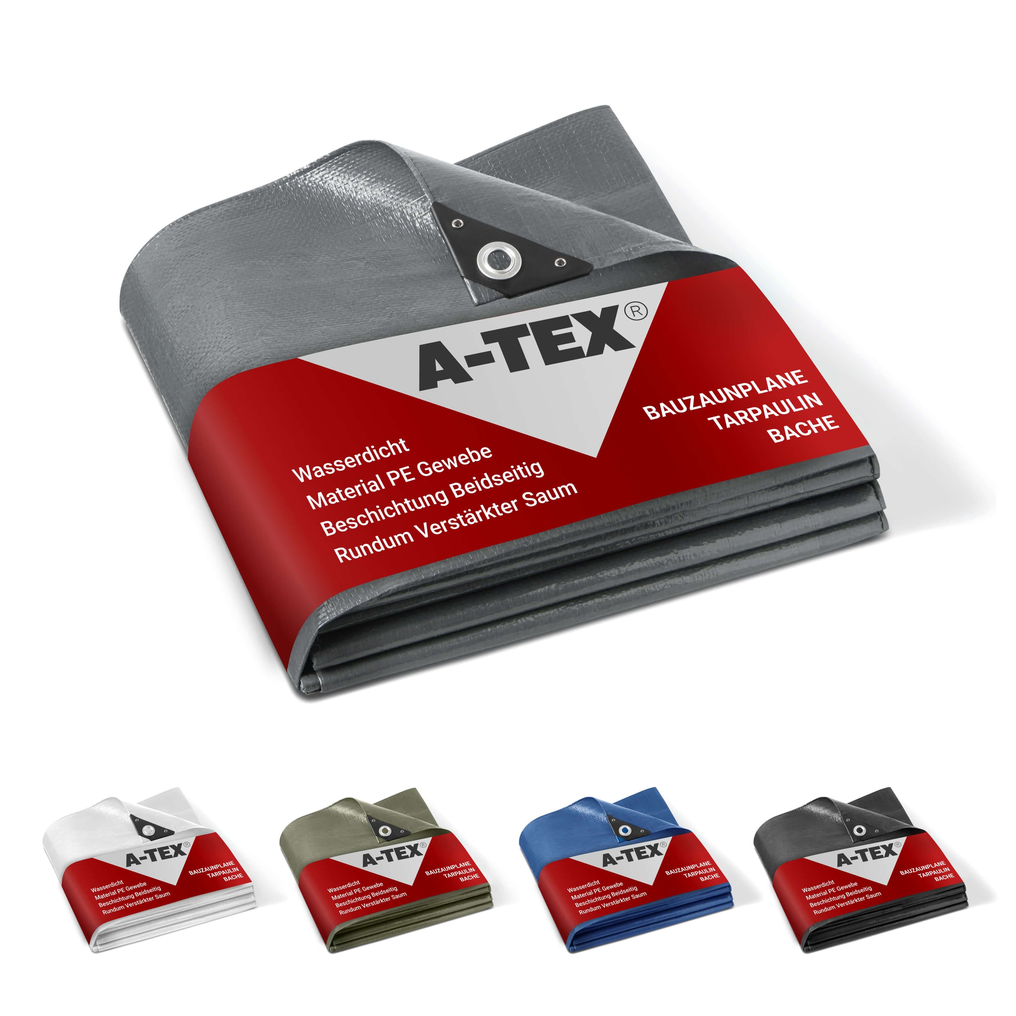 A-TEX® Schutzplane Bauzaunplane Grau 140 g/m² blickdicht - Bild 2