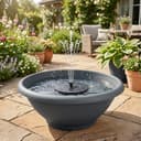 matches21 HOME & HOBBY Solar Brunnen Set 60 cm grau mit Akku Bild 2